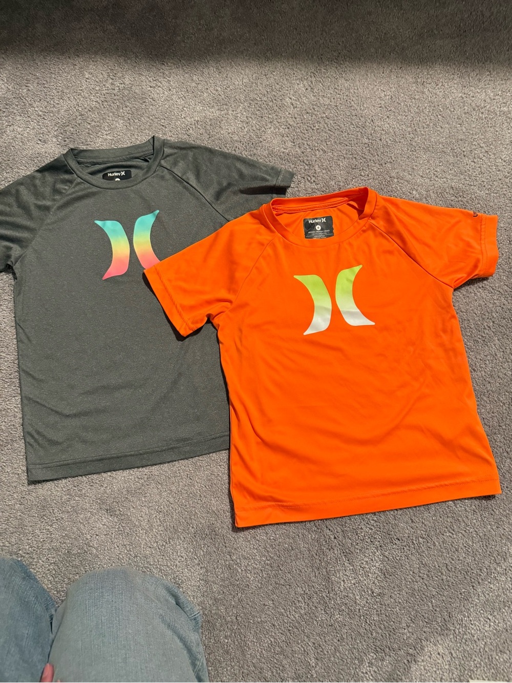 2 Pack- Hurley Boys' Short-Sleeve Logo Rash Guard
